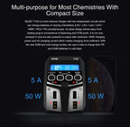 SKYRC T100 AC Lipo Battery Balance Charger Dual 5A 2X50W for 2-4S NiMH / NiCd / LiPo / LiFe / Lilon / LiHV  RC Car Charger