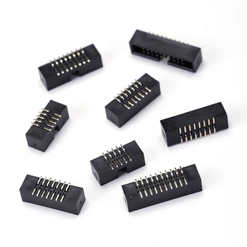 10Pcs IDC Box Headers PCB Connector 1.27mm 2.0mm 2.54mm Pitch Double Row DC3 Male Socket Straight Idc Headers for Electronics