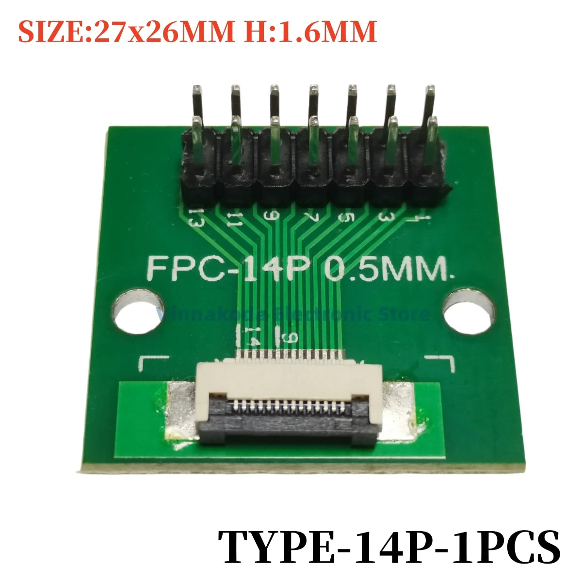 1PCS FFC/FPC Conversion Board 0.5mm Connector to 2.54MM Double Row Bent Pins 4/10/14/15/16/22/26/30/32/36/42/45/60/64/68/80/96P