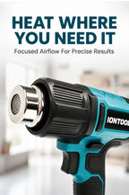 IONTOOL Cordless Hot Air Gun Max 550℃ 250‑500LPM Dual Airflow Bare Unit for Shrink Wrapping and Tube Processing