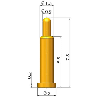 1Pcs Pogo Pin Connector Pogopin Battery Spring Loaded Contact SMD Needle PCB 1.8 2 3 4 5 6 7 8 9 10 12 mm