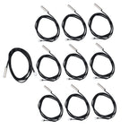 10Pcs Thermistor Sensor NTC Temp Temperature Probe 5x25mm Cylindrical Head for Measuring10K B3950