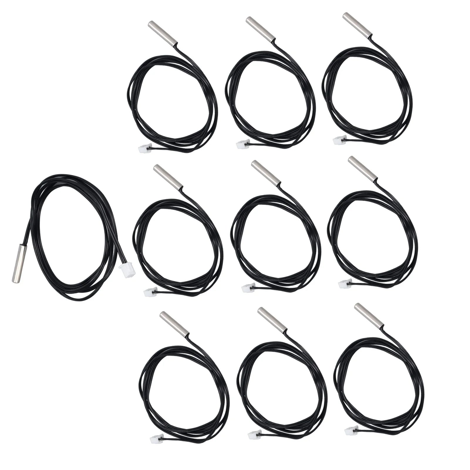 10Pcs Thermistor Sensor NTC Temp Temperature Probe 5x25mm Cylindrical Head for Measuring10K B3950