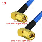 RG-402 Cable SMA To SMA Male Female Connector RPSMA To SMA Right Angle Crimp for RG402 High Frequency Test 50ohm Fast Brass
