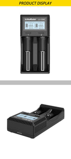 LiitoKala Lii-CH4 Smart Charger for 18650/21700/26650/AA/AAA/Ni-MH/Li-ion,1.2V/1.5V 4-Slot Fast Charge, USB-C, Auto Detect