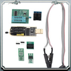 Premium 1Set CH341A 24 25 Series EEPROM Flash BIOS USB Programmer+SOIC8 SOP8 Test Clip+SPI Flash 1.8V Adapter+SOP8 SOIC8 To DIP8