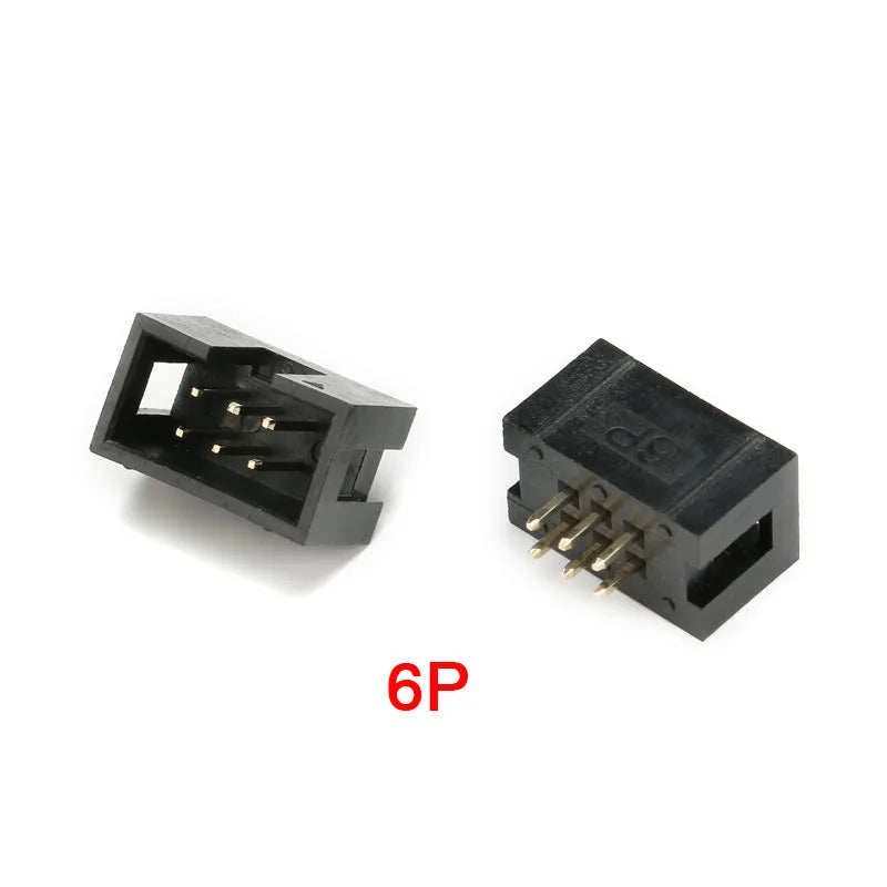 5-50Pcs Dip 6/10/20-40Pin 1.27mm 2.0mm 2.54mm Pitch Male Socket Straight Idc Box Headers Pcb Connector Double Row Dc3 Header