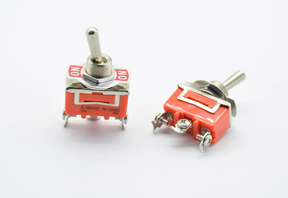 1PC  Car Metal SPDT SPST P0.05 15A 250V Terminal Stainless Steel Waterproof  12V Heavy Duty ON OFF ON ON Toggle Flick Switch