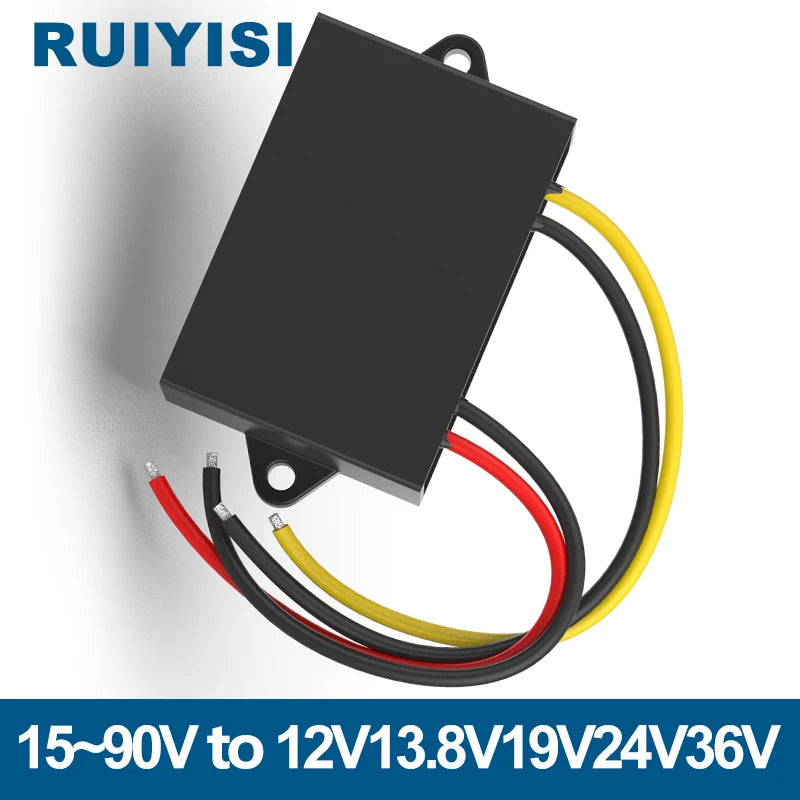 RUIYISI 15V-90V to 12V Converter 24V36V48V60V 80V 90V 72V to 24V 5V 9V 13.8V 15V 19V 36V Solar Voltage Reduction Power Module