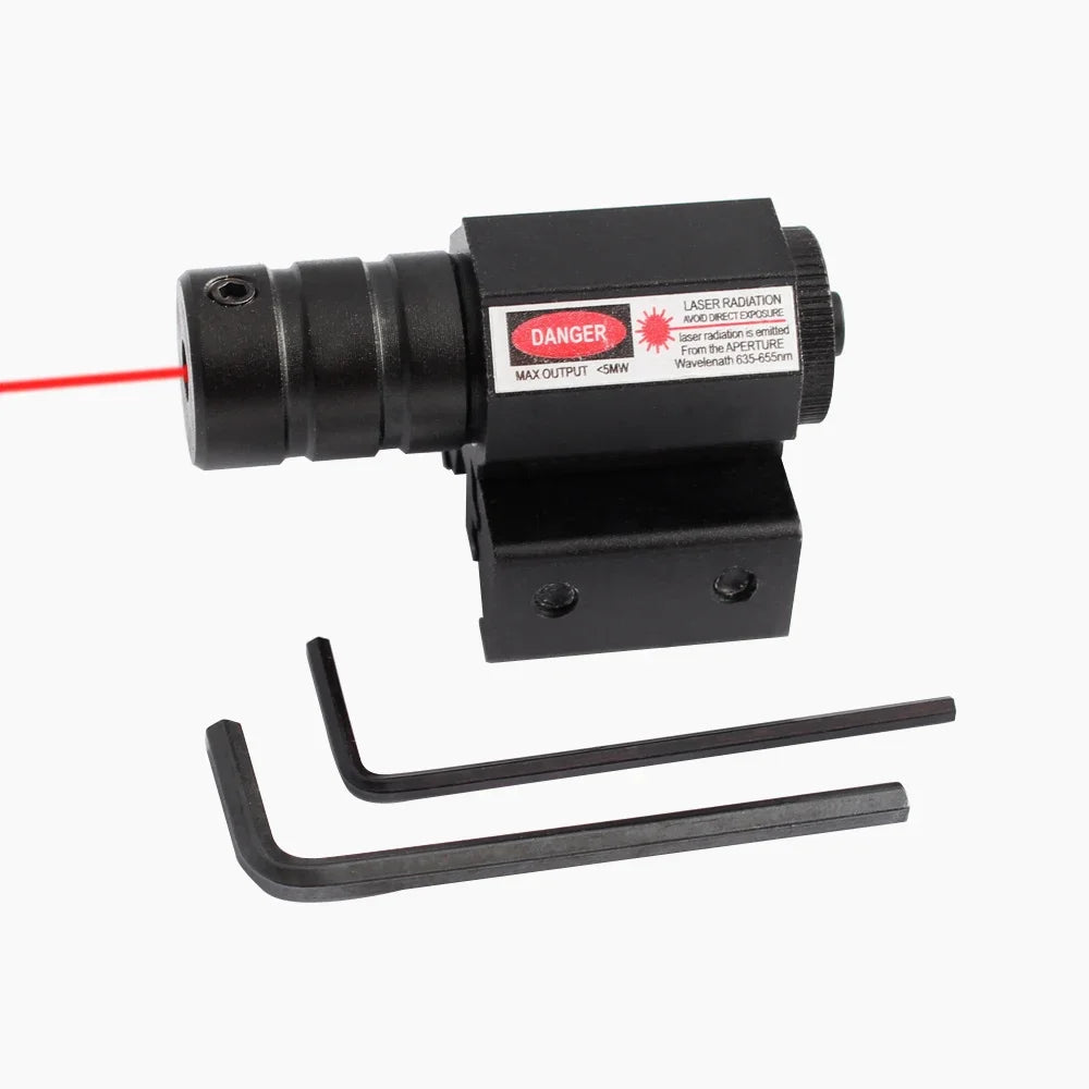 Mini Laser Pointer Red Dot Laser Sight with 635-655nm Adjustable 11mm/20mm Rail Mount Toy Gun Pistol Laser Sight