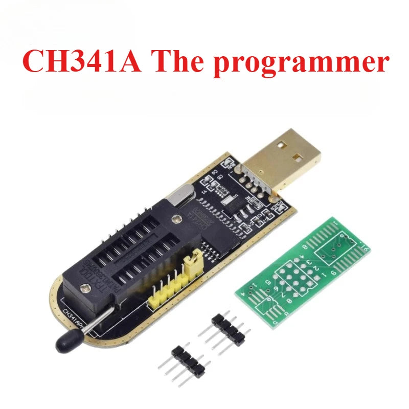 1PCS  CH341A CH341B 24 25 Series EEPROM Flash BIOS USB Programmer Module SOIC8 SOP8 Test Clip For EEPROM 93CXX / 25CXX / 24CXX