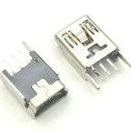 10PCS Mini USB Type B Female 5 Pin DIP Vertical Leg PCB Socket Connector