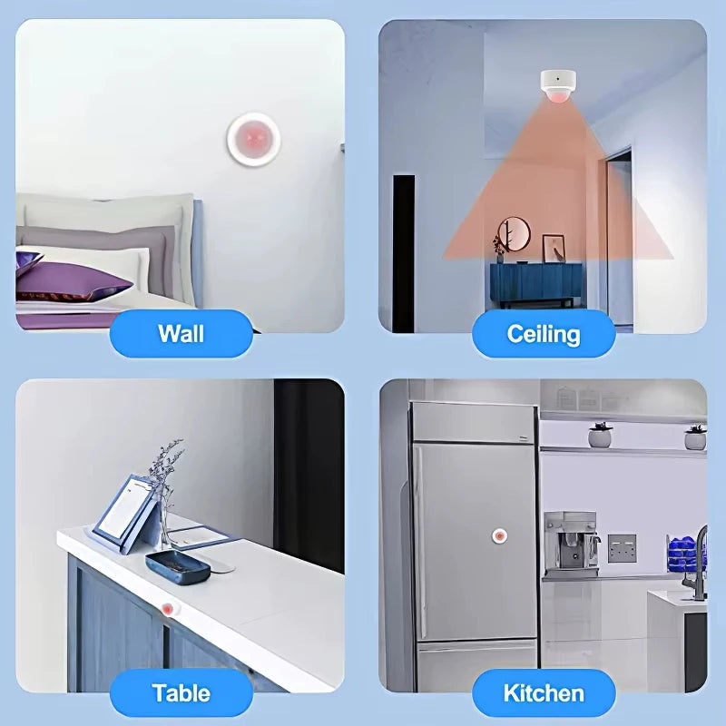 PIR Motion Sensor ZigBee Human Body Infrared Induction Detector Linkage Auto Home Security Alarm for Tuya APP Movement Monitor