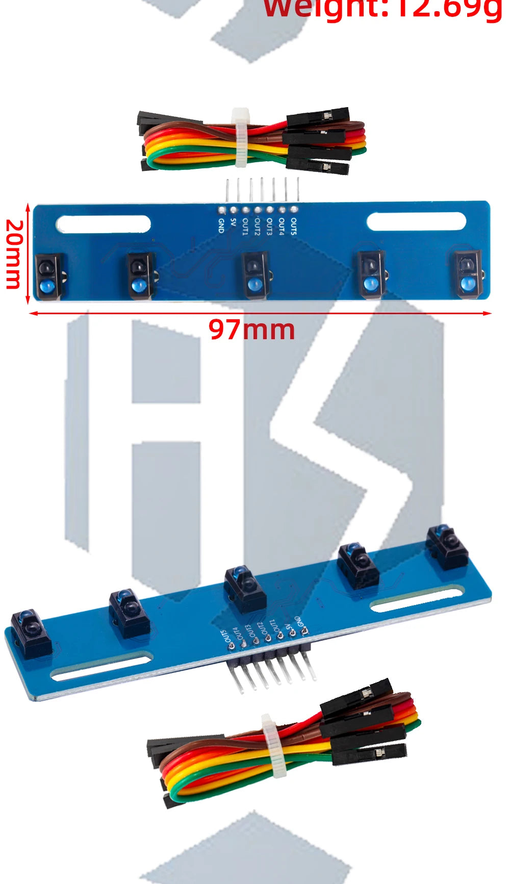 TCRT5000 3/5-Channel Photoelectric IR Detector Module: for Arduino-Compatible for Line Tracking & Obstacle Avoidance
