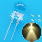 50pcs 10mm White Red Green Blue Yellow Diode Led Round 0.5W Power Light 3.2~3.6V LED Lamp Bead Light-emitting Diodes 30KMCD Bulb