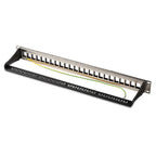 24 Port 19 inch RJ45 Patch Panel Frame Ethernet Rack Keystone Jack Coupler Cat5e Cat6 Cat6A Cat7 Network Cabinet Cable Internet