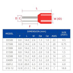 Tube Terminal Boxed Cable Connector Wire Ferrule Terminal Kit - Parallel Wiring Function for Wire Ends