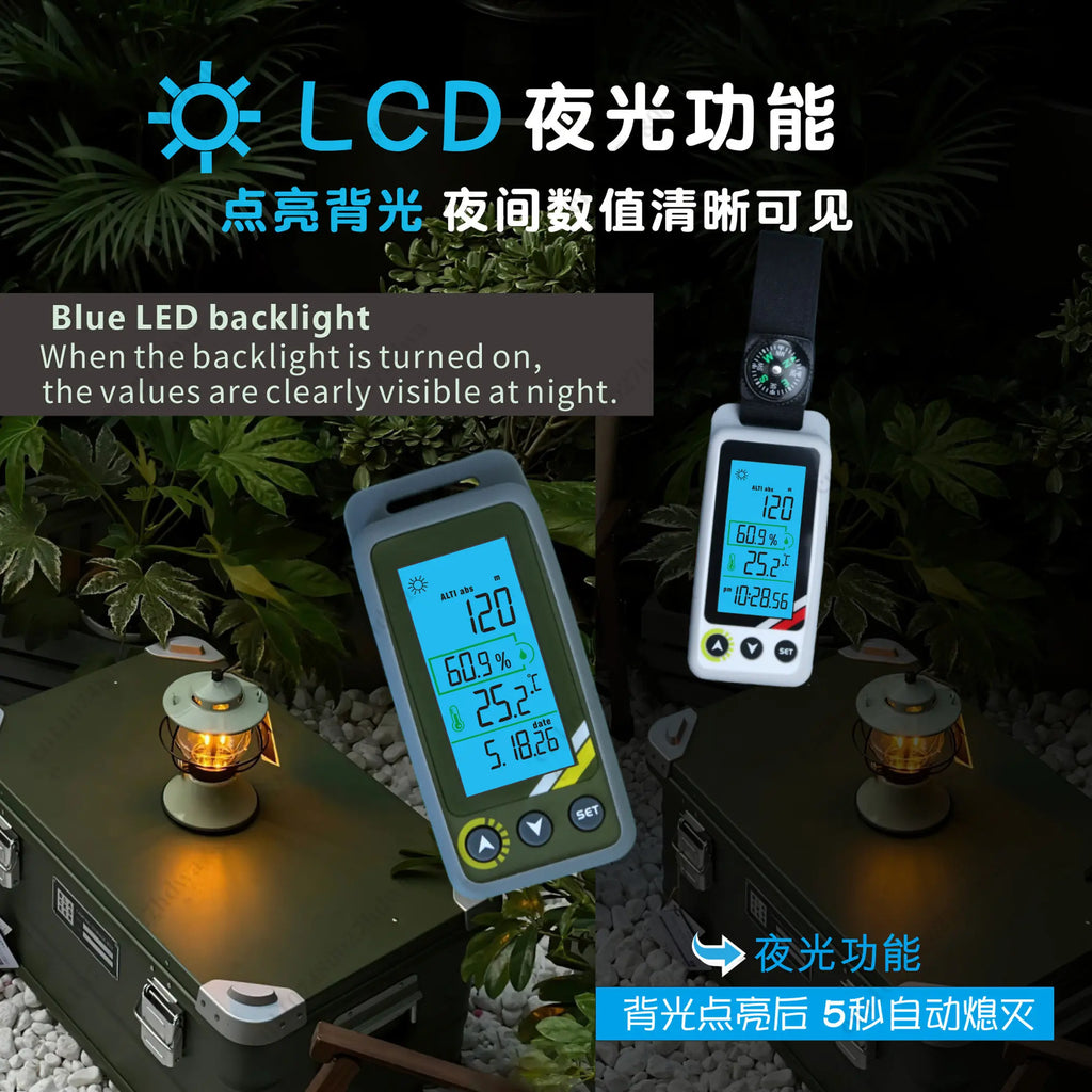 Thermohygrometer Altitude Meter Multifunctional Thermometer Barometric Pressure and Temperature Measurement