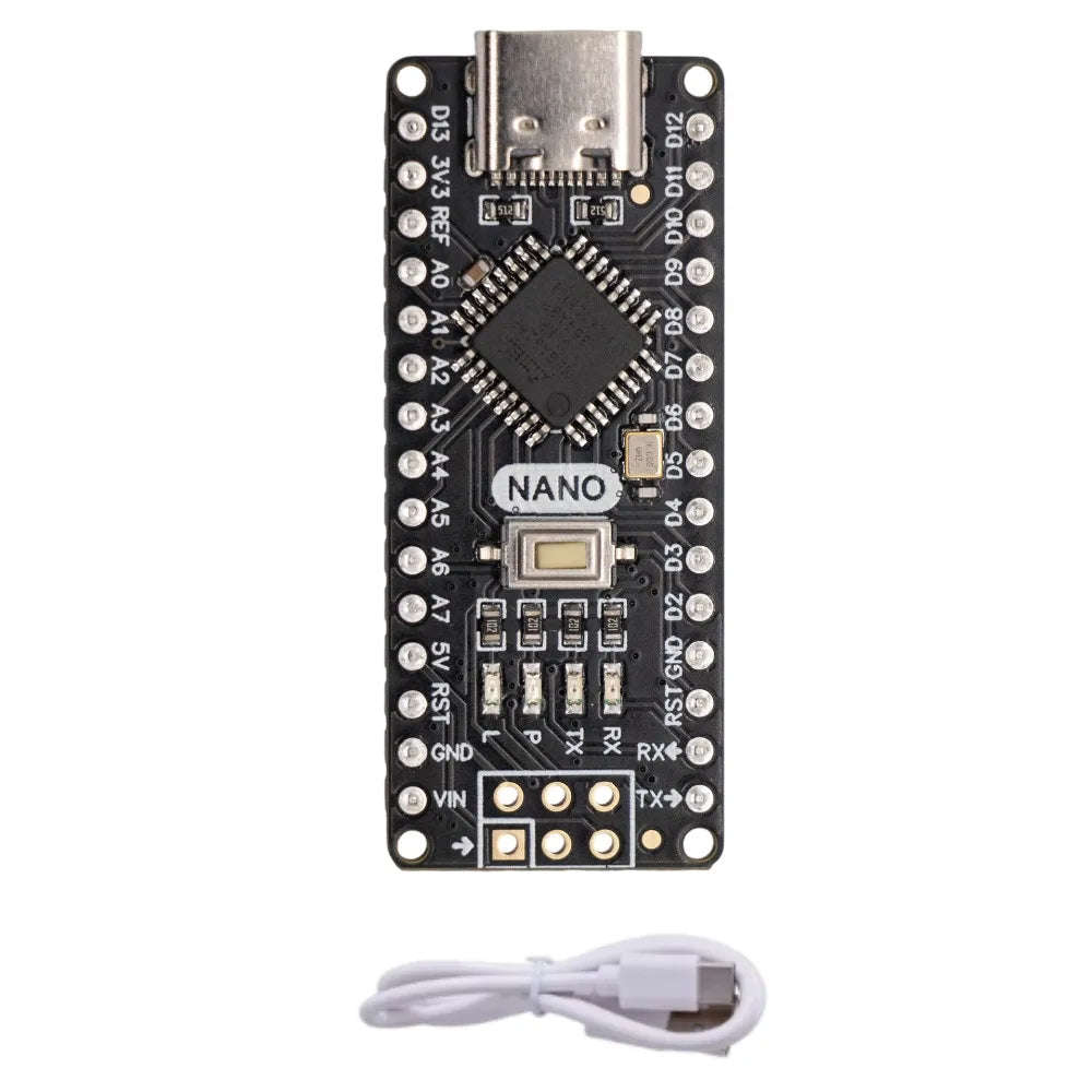 Arduino Nano V3.0 Development Module ATmega328P Chip Mini USB Port Compatible with Official Board for Maker STEM Teaching Robot
