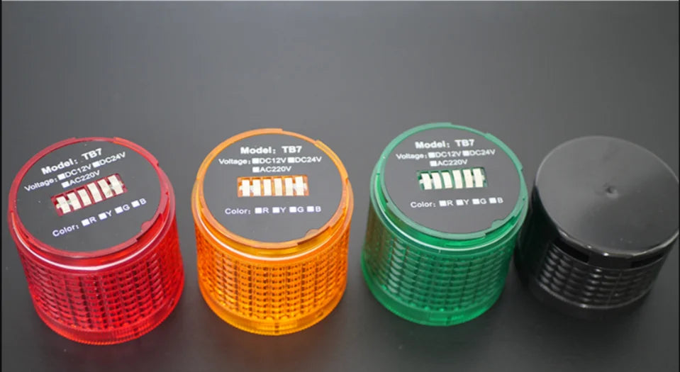 Zusen 70mm T7-RG-BZ-2/2Y 12V 24V Two-story Warning light signal LED three-color machine tool indicator Buzzer
