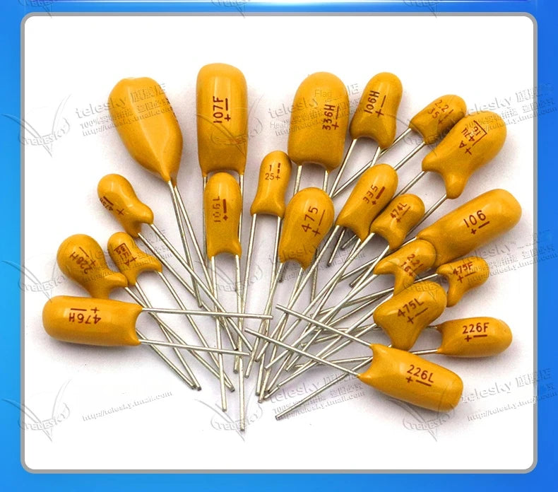 5PCS DIP Tantalum Capacitor 16v 25V 35V 50V 0.47UF 0.1UF 1UF 2.2UF 3.3UF 4.7UF 10UF 22UF 33UF 47UF 100UF 106 475 226 107 336 225