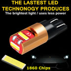 2Pcs T10 LED W5W Led Bulbs WY5W Super Bright CSP 1860 Chips 1000Lm Canbus Car Parking Lights Auto Dome Lamp White Red Yellow 12V