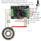 500W High Power BLDC Motor Driver 6-60V 20A Hall Brushless Motor Speed Control Board PWM DC 3 Phase Motor Drive Module