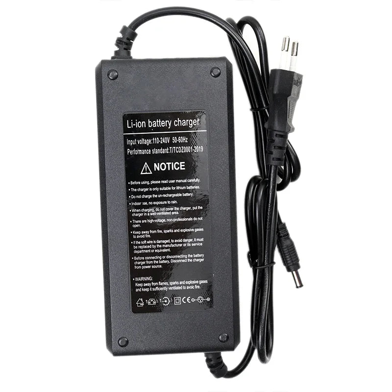 72V 60V 2A/3A/5A 20S 16S 18650 Lithium Battery Charger DC 5.5*2.1mm, Multiple Plug Options, Intelligent Charger EU/US/UK/AU
