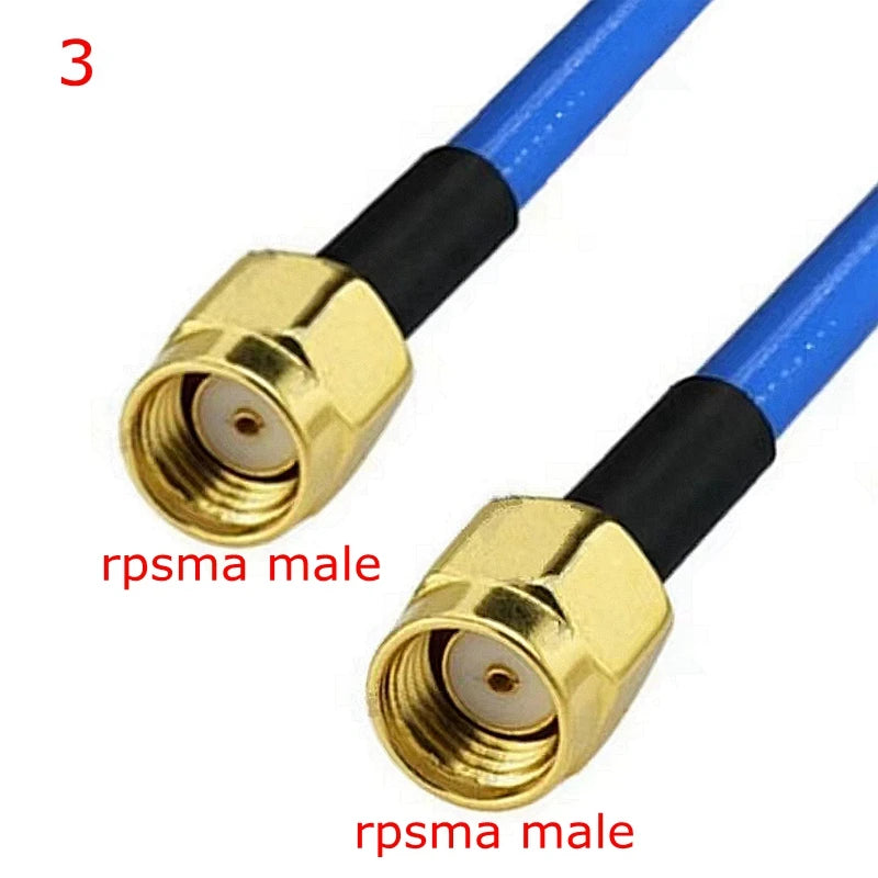 RG405 Coax Cable SMA To SMA Male Female Connector RPSMA To SMA Right Angle Crimp for RG405 High Frequency Test 50ohm Fast Brass