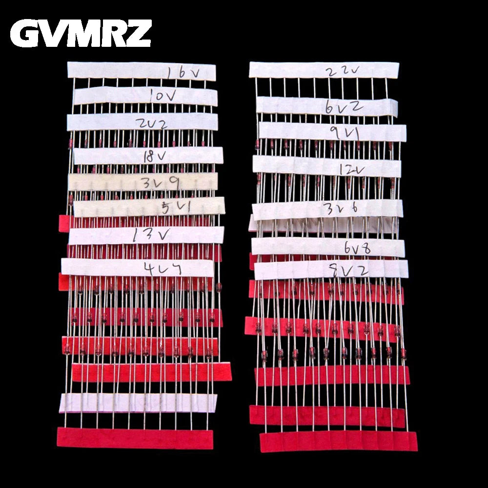 30Values 300PCS 0.5W Zener Diode Sample Package 2V0-39V DO-35 2V0 2V2 2V4 2V7 3V0 3V3 3V6 3V9 4V3 4V7 5V1