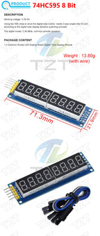 TM1637 4 Bits / TM1638 / 74HC595 8 bit Digital LED Display Module 7 Segment 0.36Inch Clock RED Anode Tube Four Serial Driver