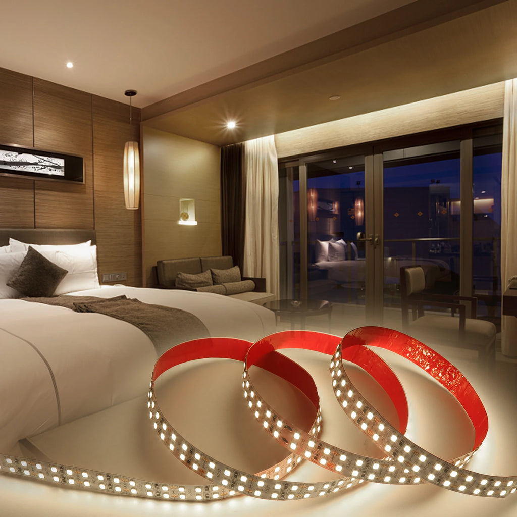 12V 24V LED Strip SMD 2835 Flexible LED Tape 5M 120 240 480Leds/m Waterproof Ribbon Diode Room Decor Warm Natural Cool White