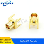 5PCS MCX-KE MCX-JE MCX-KWE MMCX-KE MMCX-JE MMCX-KWE MCX MMCX Male Female Socket PCB Board Socket Right Angle 90 Degree Connector