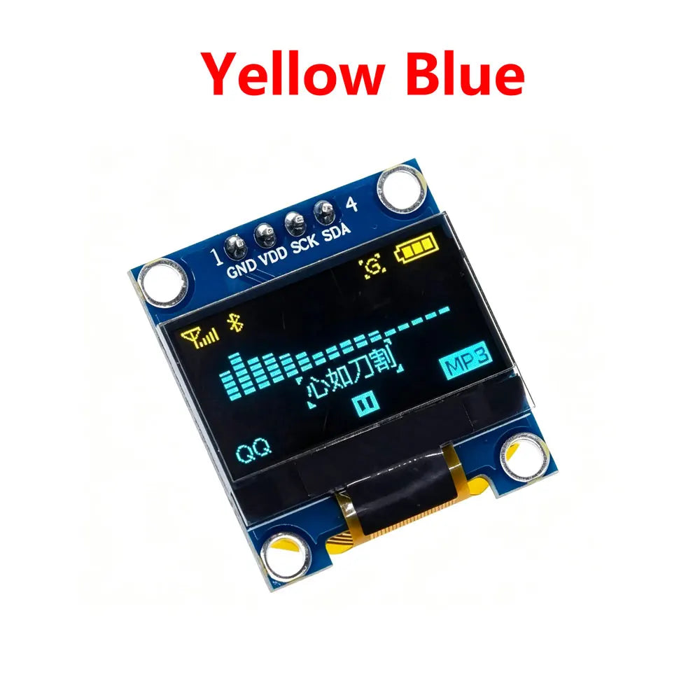 Original 0.96 inch oled IIC Serial Blue White Yellow OLED Display Module 128X64 I2C SSD1306 12864 LCD Screen Board For Arduino
