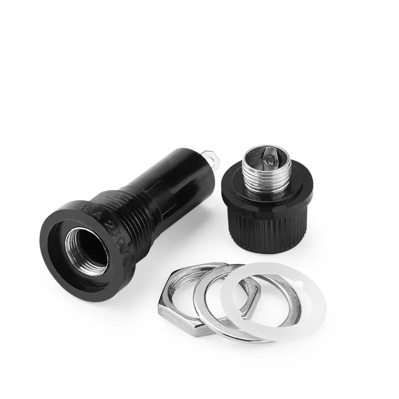 5/10PCS Panel Installation Type Glass Tube Fuse Holder 5x20/6x30mm Electrical Safety Fuse Socket Replacement Accessories
