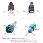 USB Male to 4Pin HSD Code A/B/C/D/G/H/J/K/Z Male Connector LVDS Cable Car Head Unit Control Screen RCC NAC Cable HSD to USB