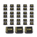 20PCS M1 M2 M4 M7 S4 SMA 1A 1N4001 4002 4004 4007 SS12 SS310 RS1M RS2M ES1D ES1J US1M SMD Schottky Rectifier Diode DO-214AC