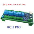 8DI 8DO Analog IO Module Modbus RTU RS485 Ethernet 4-20mA 0-10V 10A Relay DIN Rail PLC Expansion DC12V/24V Opto Isolated
