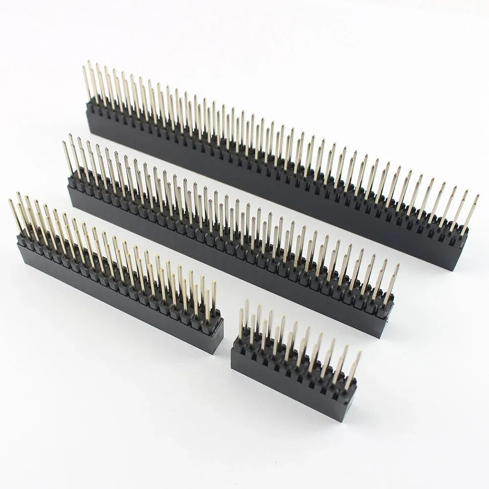 5pcs 2.54mm Pitch PC104 20 40 64 80 Pin 2x10 2x20 2x32 2x40 Long Double Row Straight Female Header Socket Connector For Arduino