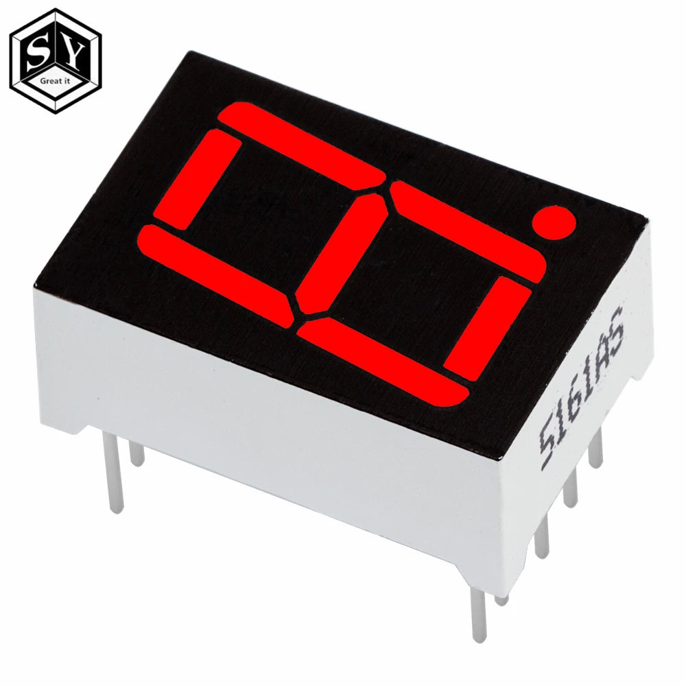 0.56 inch 1bit Common Cathode Digital Tube Red LED Digit Display 7 Segment 0.5inch 0.5 0.56 inch 0.56'' 0.56in