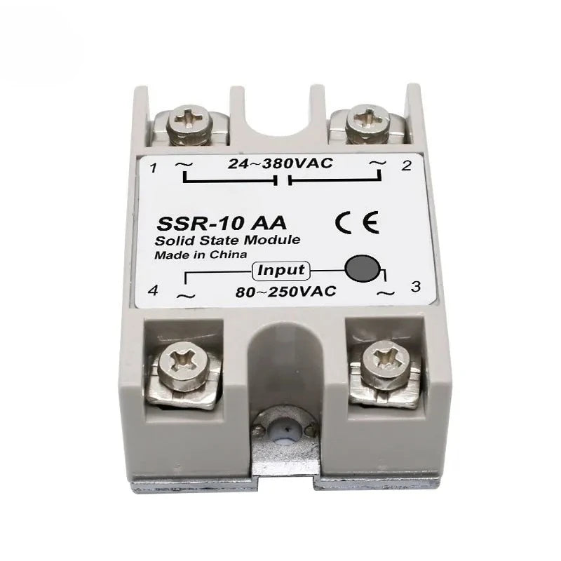 1pcs Solid State Relay Single Phase Non-contact SSR DC To DC AC To AC DC To AC 24-380VAC 10A 25A 40A 50A 60A 80A 100A