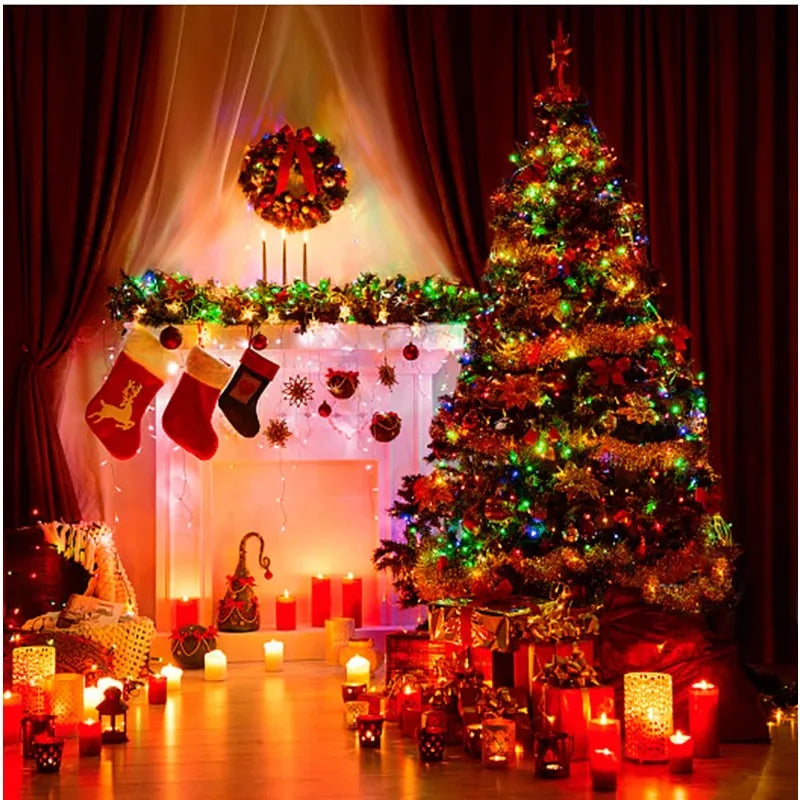 Waterproof LED Christmas Fairy String Lights White Warm RGB Lighting For Curtain Wedding Party Indoor Outdoor Home Decoration