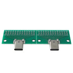 2PCS Type-C Male To Female Adapter Test Board Type-C Male/Female PCB Board 24Pin 2.54mm Connector Socket PCB Universal Converter