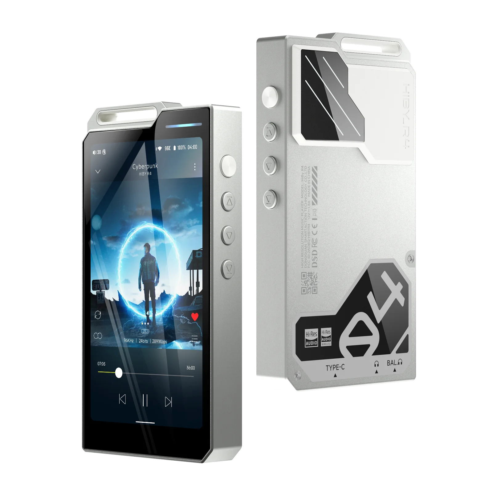 HiBy R4 MP3 HiFi Music Player Bluetooth WiFi DSD256 MQA 16x USB DAC Headphone AMP 11hr 4.7 ES9018Q2M 4 Snapdragon 665 Androind