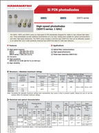 S5973 S5973-01 1000 MHz  high-speed Si PIN photodiode designed for visible to near infrared light detection SENSOR 1GHZ