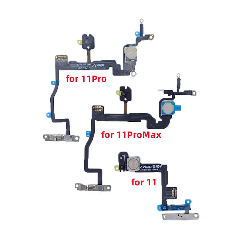 Power Flex Cable for iPhone 14 Plus 15 13 Pro Max 11 12 Volume Flex Ribbon Tape Side Button Distance Ambient Fix Parts