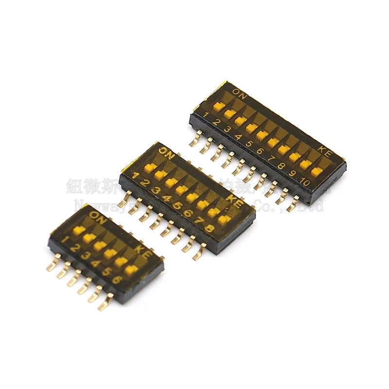 5Pcs 1.27mm Pitch Dip Switch SMD SMT Slide Type Switch 1P/2P/3P/4P/5P/6P/8P/10Pin Position