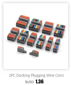 1/5PCS Wire Connector Electrical Cable Led Connectors Mini Terminals Blocks Quick Wiring Push-in Docking Butt Electrician Tools
