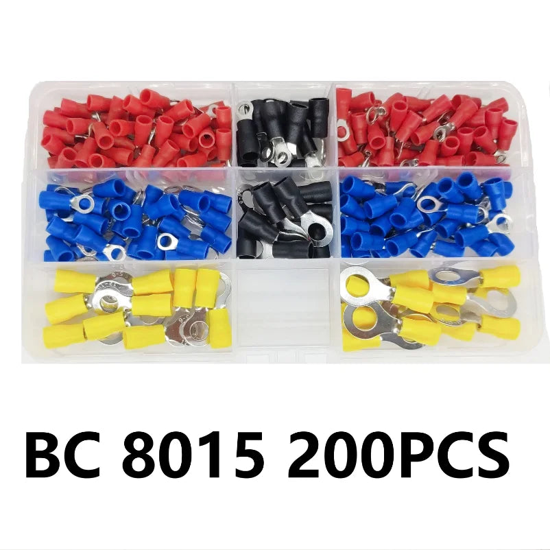 Insulated Cable Connector Electrical Wire Crimp Spade Butt Ring Fork Set Ring Electric Crimp lugs Rolled Terminals Assorted Kit
