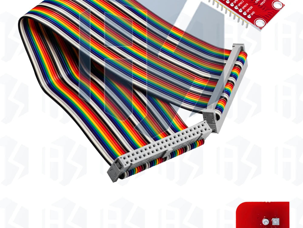 T-Type GPIO Breakout Expansion Board with 20cm FFC 40-Pin Ribbon Cable, Compatible for Raspberry Pi 2/3 Model B/B+/A+